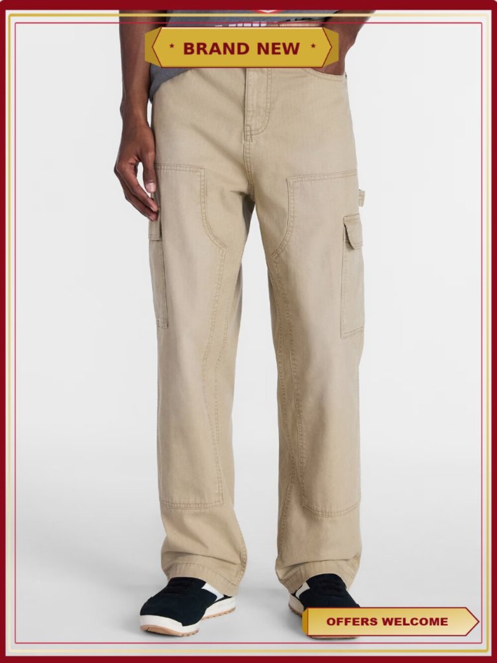 100% Cotton Loose Fit Carpenter Pants Men's Utility Pants